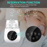 EIVOTOR Baby Bottle Warmer,  Bottle Steam Sterilizer 6-in-1 Double Bottle Baby Food Heater for Evenly Warm Breast Milk or Formula, LED Panel Control Real-time Display, BPA Free
